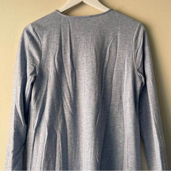 J. Jill Light Blue Luxe Tencel Crewneck Long Sleeve Knit Dress with Pockets - S - Picture 6 of 10